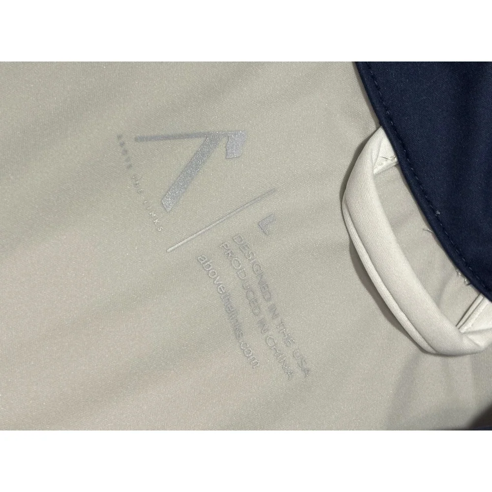 NWT Above The Links Mens Golf Windbreaker Jacket Short Sleeve White Navy Neon L‎